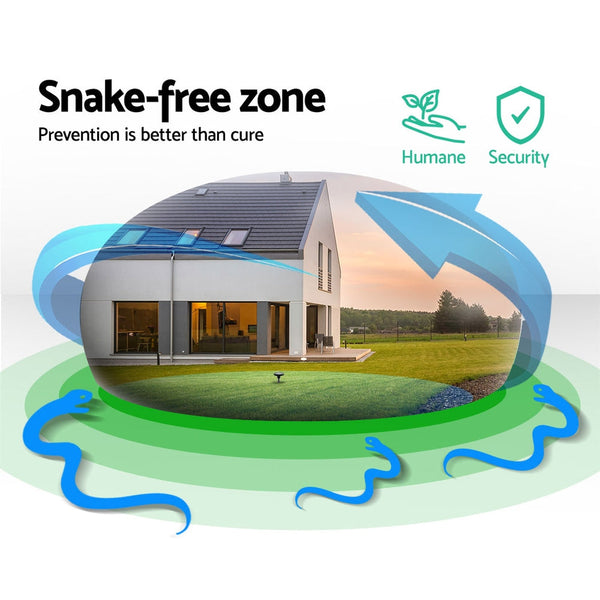 Repellents & Deterrents Gardeon 4X Solar Led Snake Repeller Pulse Plus Ultrasonic Pest Rodent Repellent