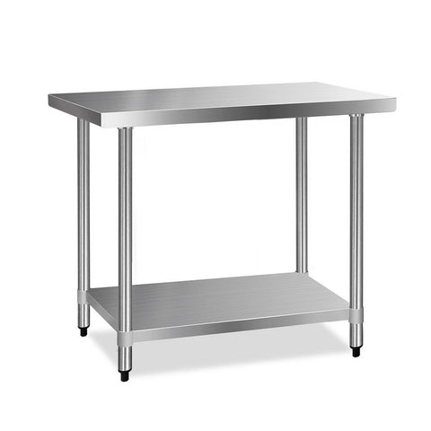 Kitchen Benchtops Cefito 610 X 1219Mm Commercial Stainless Steel Kitchen Bench