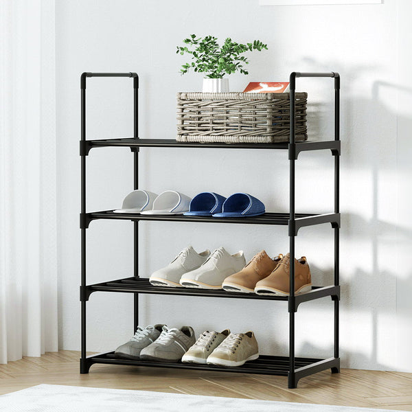 Toner Cartridges Artiss Shoe Rack Stackable Shelves 4 Tiers 55Cm Shoes Storage Stand Black