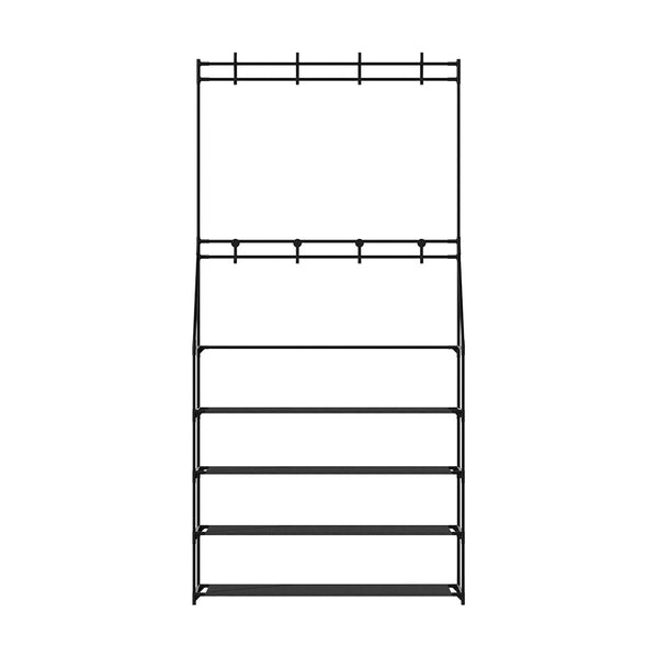 Toner Cartridges Artiss Shoe Rack Coat Hat Stand Hallway Shoes Storage Tree Metal Shelves Black