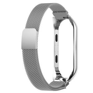 Watch Bands Stainless Steel Strap For Xiaomi Mi Band 3 Smart Bracelet Platinum