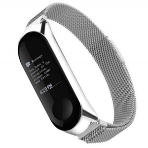 Stainless Steel Strap For Xiaomi Mi Band 4 Smart Bracelet Silver