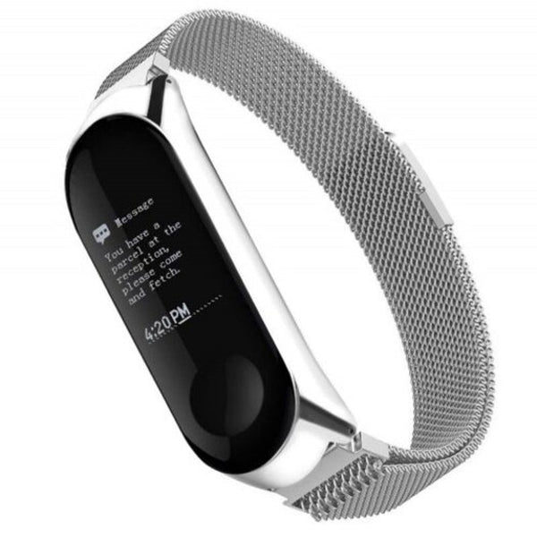 Watch Bands Stainless Steel Strap For Xiaomi Mi Band 4 Smart Bracelet Silver