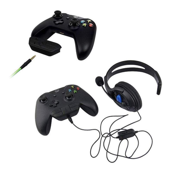 Cables & Adapters Stereo Headphone Adapter Audio Microphone Converter Xbox One Controller Black