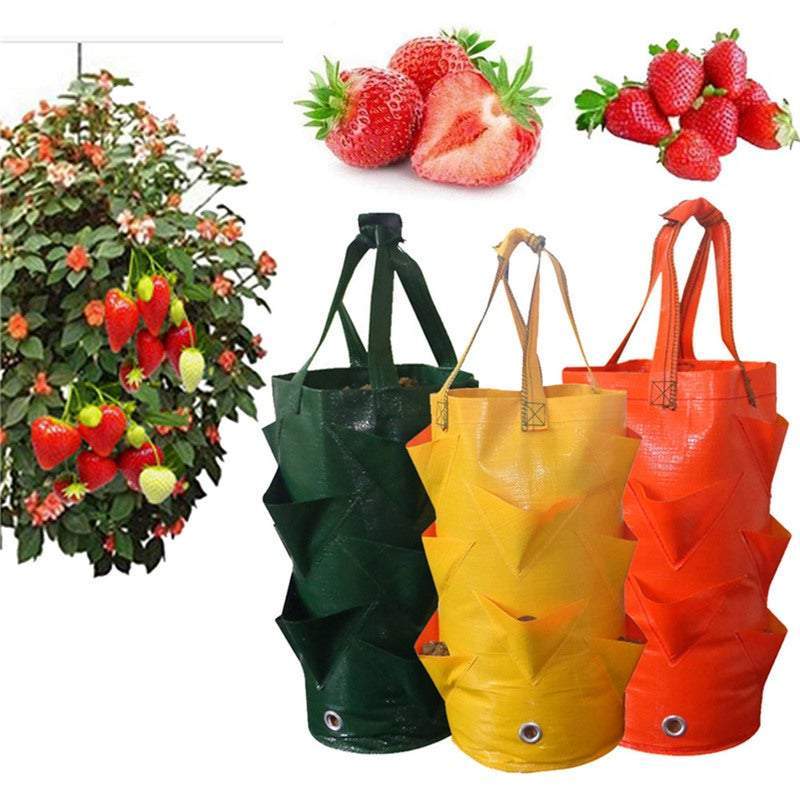 Baskets, Pots, Window Boxes Pots Planters Strawberry Growing Bag Hanging Garden Fruit And Vegetables Reusable Planting