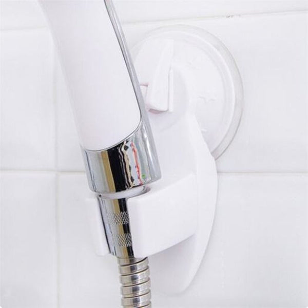 Shower Head Holders Strong Chuck Bathroom Shower Head Holder Adjustable Bracket Base White 13X4.5Cm