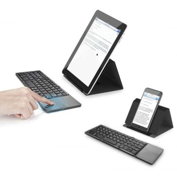 Keyboards & Keypads Stylish Mini Foldable Wireless Bluetooth Keyboard Black