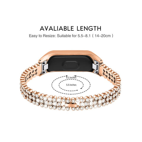 Watch Bands Stylish Stainless Steel Shiny Strap For Samsung Galaxy Fit E Sm R375 Gold