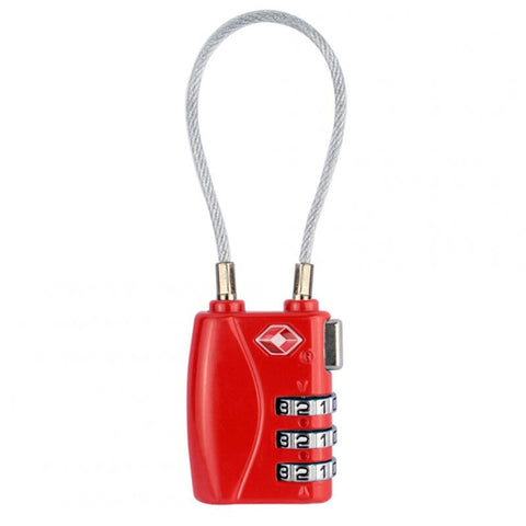 Padlocks Suitcase 3 Digit Password Lock Luggage Anti Theft Tsa Approved Security Red