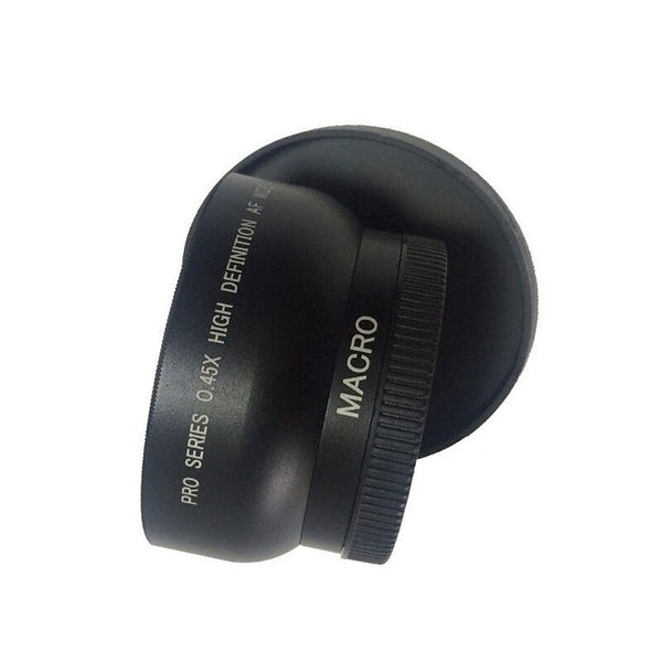 Lenses Super Quality Hd 52Mm 58Mm 0.45X Wide Angle Lens Macro For Dslr Camera Black