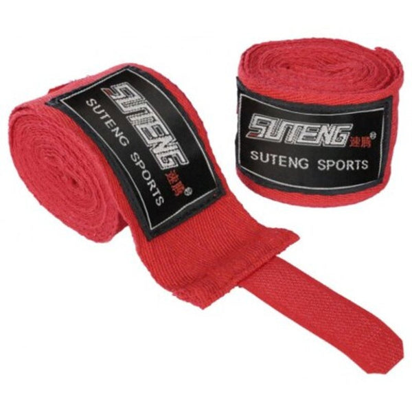 Gloves Boxing 1 Pair Cotton Boxing Handwrap Punching Fighting Bandage Red