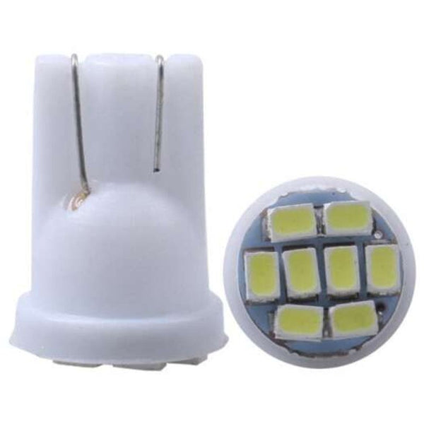 Light Bulbs T10 8Smd 1206 3020 Led Car Wedge Light Auto License Plate Clearance Lamp 10Pcs White