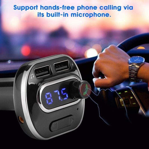Fm Transmitter T19 Hands-Free Call Music Player Usb Charger Bluetooth Car Kit