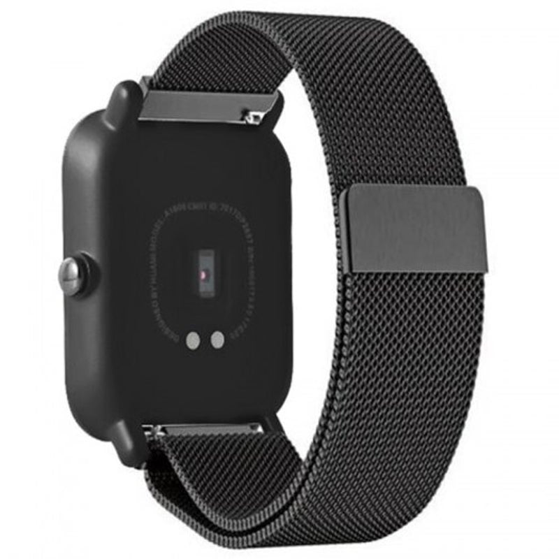 Watch Bands 20Mm Magnetic Mesh Watch Belt For Amazfit Youth Bit Jet Black