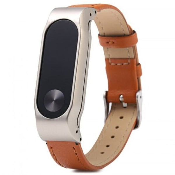 Watch Bands Buckle Metal Replacement Watch Strap For Xiaomi Mi Band 2 Brown