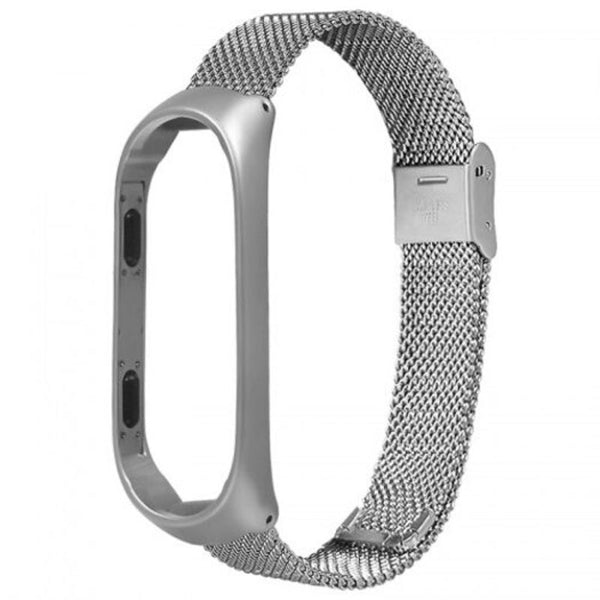 Watch Bands Metal Replacement Wrist Strap For Xiaomi Mi Band 4 Silver