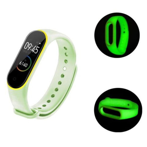 Watch Bands Two Color Luminous Wristband For Xiaomi Band 4 Mint Green