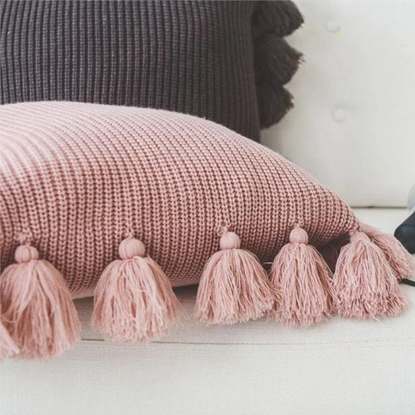 Cushions & Decorative Pillows Tassel Knit Pillow Cushion Covers