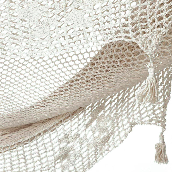 Hammocks Mayan Legacy Outdoor Undercover Cotton Hammock With Hand Crocheted Tassels King Size Marble