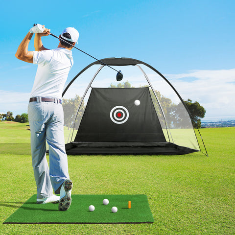 Everfit Golf Practice Net And Training Mat Set Cage Aid Hitting