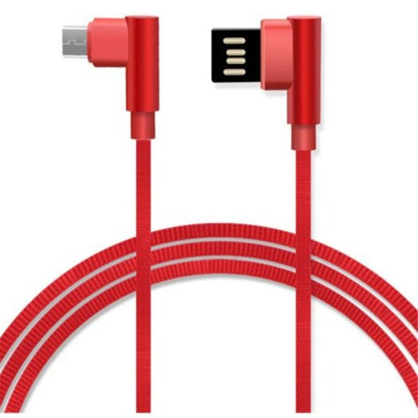 The Android Double Elbow Multi Function Data Cable Red