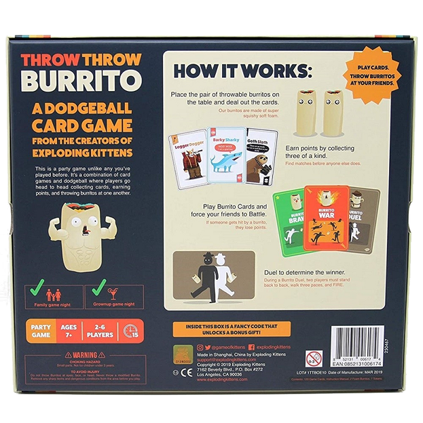 Other Games Throw Burrito A Dodgeball Card Game