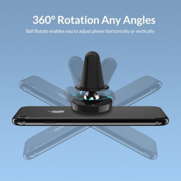 Mounts & Holders Universal Magnetic Car Mobile Phone Holder 360 Rotation Air Vent Mount Stand For Iphone Huawei Black