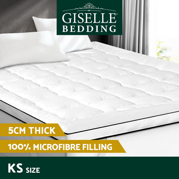 Mattress Toppers & Protectors Giselle Bedding Mattress Topper Pillowtop King Single