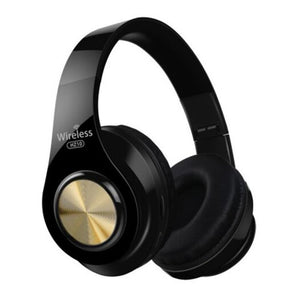 Hz10 Wireless Headphones Over Ear Bluetooth Bass Earphone With Mic For Tv Phone Pc Black Gold