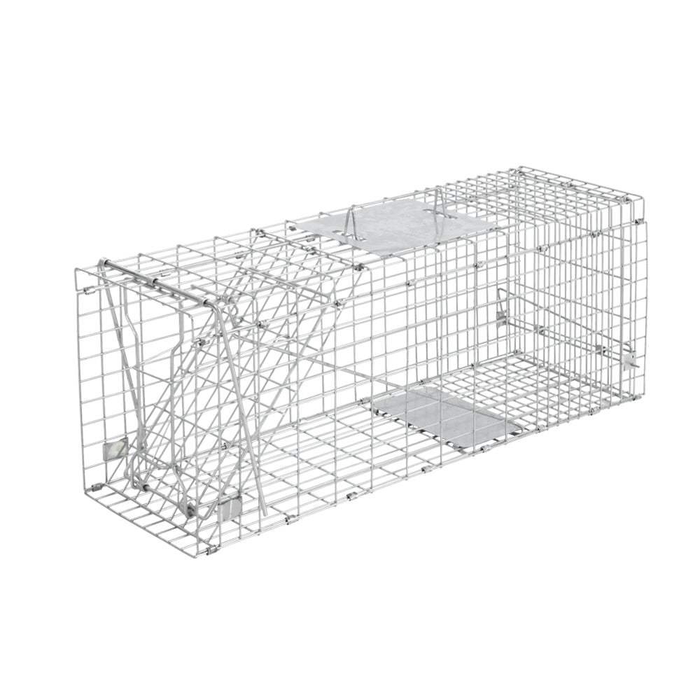 Insect Traps & Baits Giantz Humane Animal Trap Cage 66 X 23 25Cm Silver