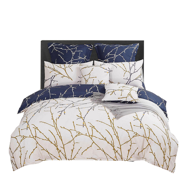 Tree Reversible Quilt/Duvet Cover Set - Beige