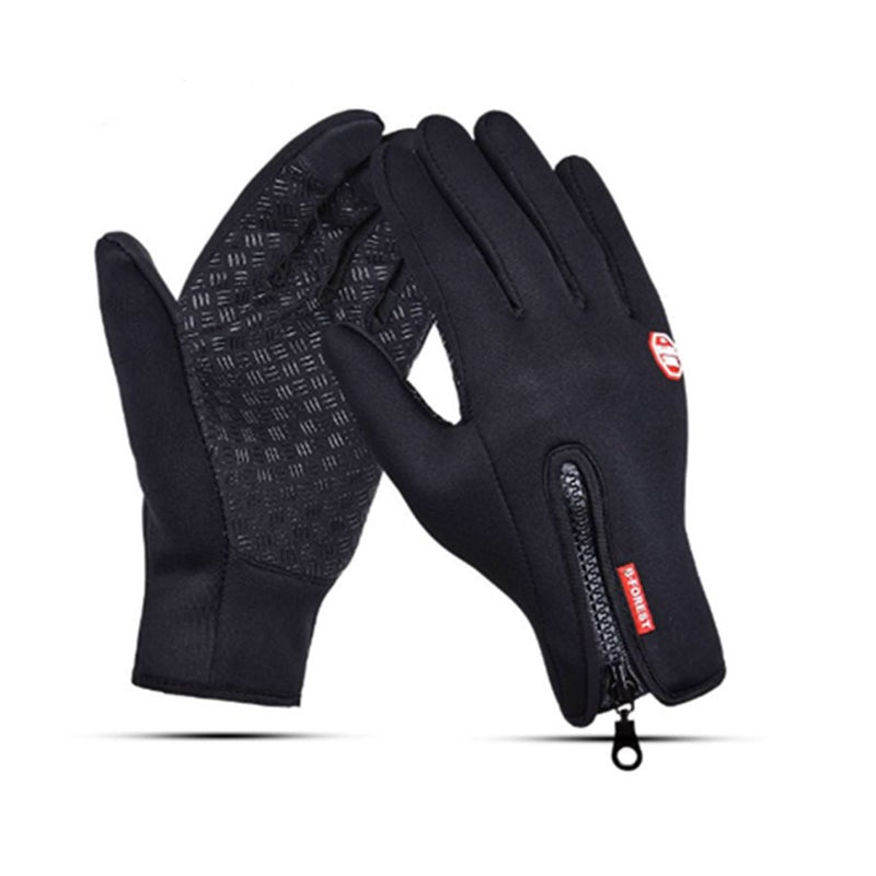 Trendy Outdoor Non Slip Touch Screen Camping Sports Gloves Black