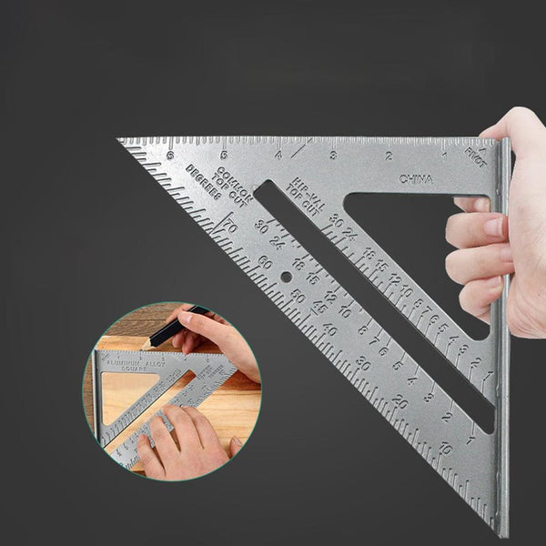 Measuring Tapes & Rulers Triangle Rule 90 Degree Thickening Angle Aluminum Alloy Carpenter Measurement Square Ruler Tool