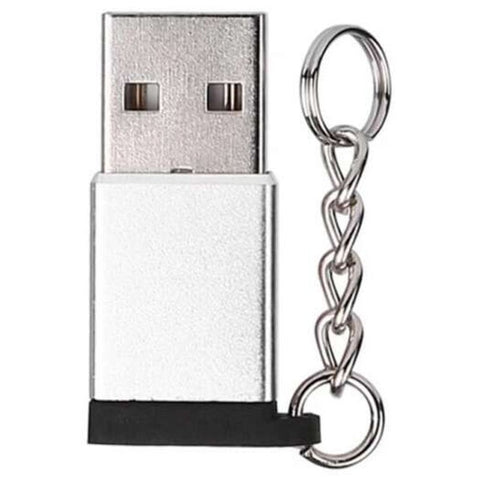 Type C Female To Usb Male Adapter Silver