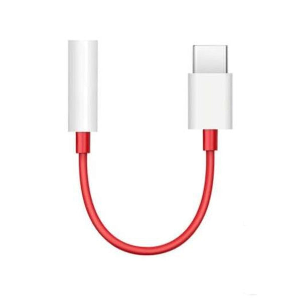 Type C To 3.5Mm Earphone Jack Adapter For Oneplus 7 Pro / P30 2Pcs Red