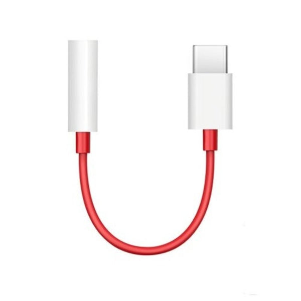 Type C To 3.5Mm Earphone Jack Adapter For Oneplus 7 Pro / P30 Red