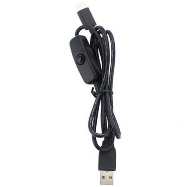 Type C Usb Switching Power Cord For Raspberry Pi 4 Black