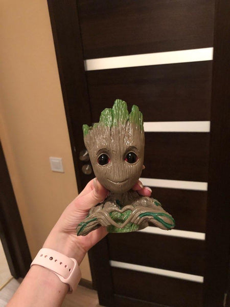 Little Cute Groot Flowerpot Pen Holder Tree Man Indoor Plant