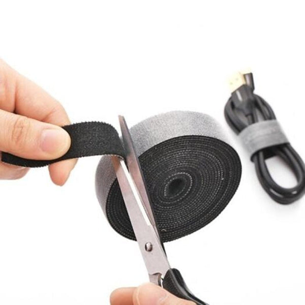 Cable Ties & Organisers Cable Organizer Winder Ties Wire Management Phone Hoop Tape Protector 5M Black