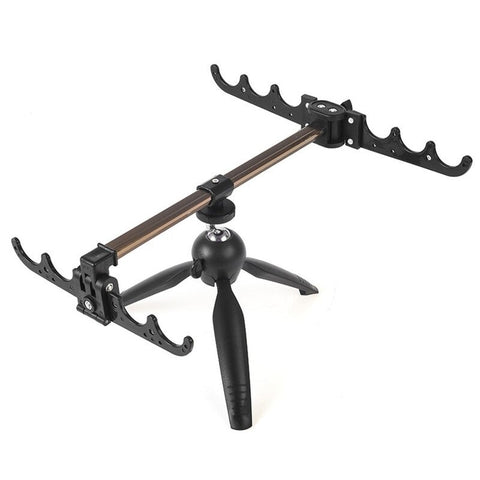 Rod Rests & Holders Mini Fishing Rod Holder Collapsible Tripod Aluminum Alloy Pole Bracket Stand Tools