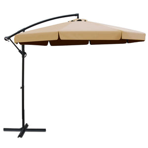 Patio Umbrellas Instahut 3M Outdoor Umbrella Beige