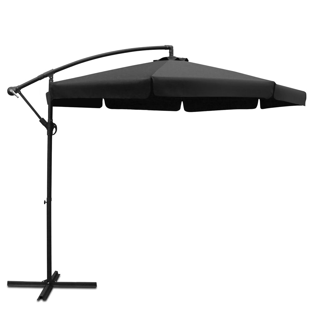 Patio Umbrellas Instahut 3M Outdoor Umbrella Black