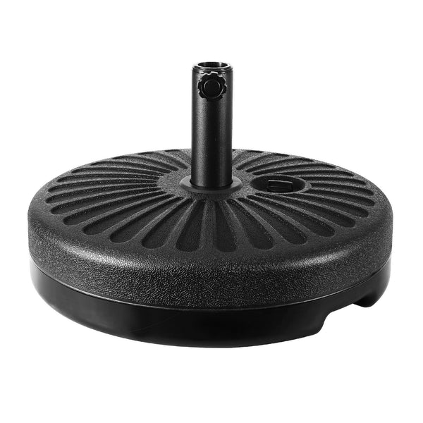 Patio Umbrellas Instahut Outdoor Umbrella Pole Umbrellas 3M W/ Base Garden Stand Deck Charcoal