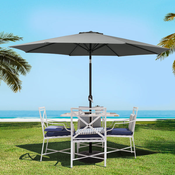 Patio Umbrellas Instahut Outdoor Umbrella 3M Umbrellas Garden Beach Tilt Sun Patio Deck Shelter