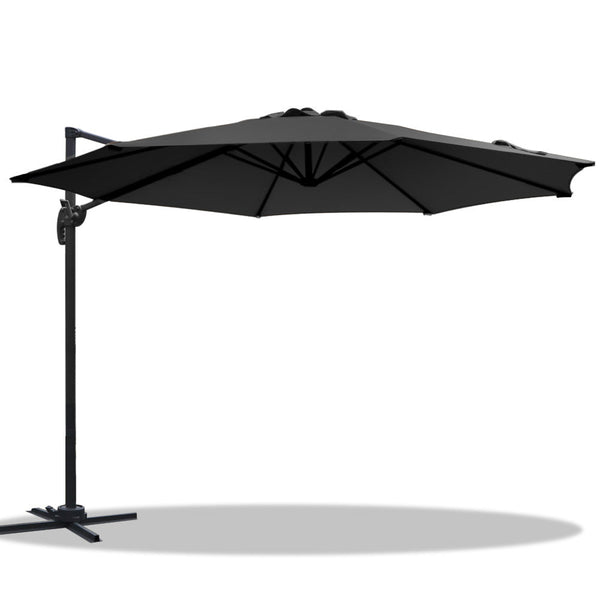 Patio Umbrellas Instahut Roma Outdoor Umbrella Black