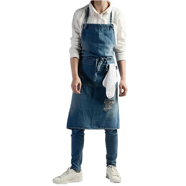 Aprons Unisex Multifunctional Adjustable Cotton Denim Crafting Kitchen Apron