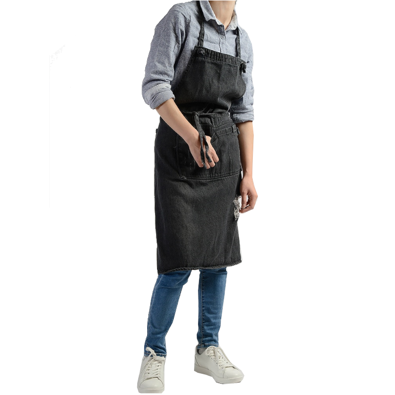 Aprons Unisex Multifunctional Adjustable Cotton Denim Crafting Kitchen Apron