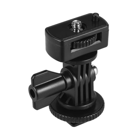 Universal Adjustable Cold Hot Shoe Mount Holder Adapter With 1/4" Screw Black