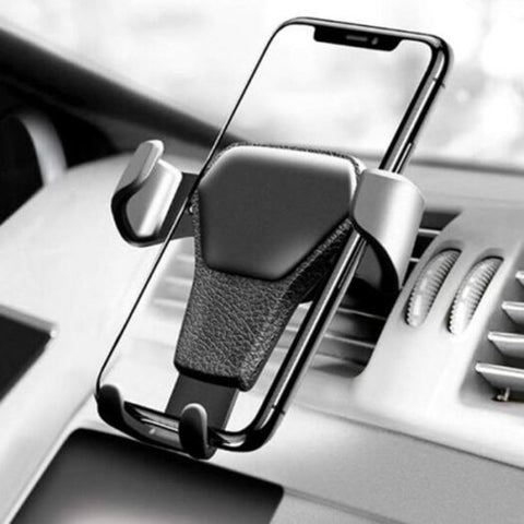 Universal Gravity Linkage Car Air Vent Phone Holder Mount Navigator Bracket Stand Black