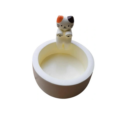 Candle Holders & Accessories Durable High Tempe Cartoon Cute Kitten Candlestick Aromatherapy Holder